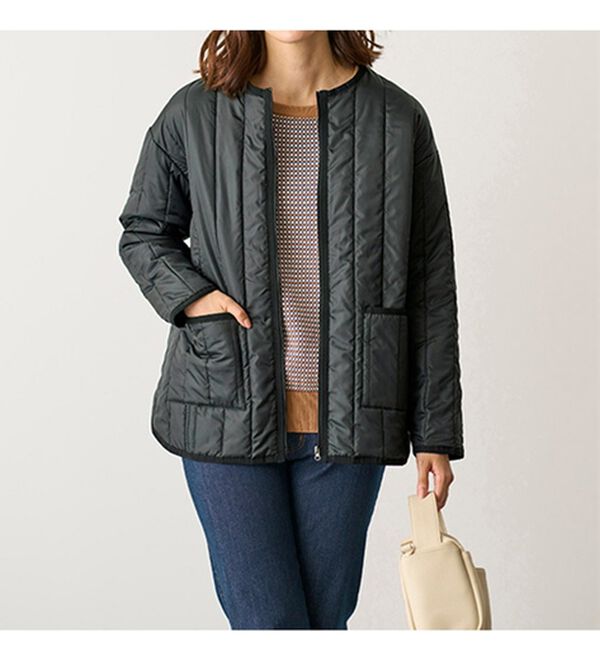 BELLUNA（ベルーナ）の「春まで毎日だって着たい！蓄熱中わたジャケット付アンサンブル（ハーフコート）」｜詳細画像