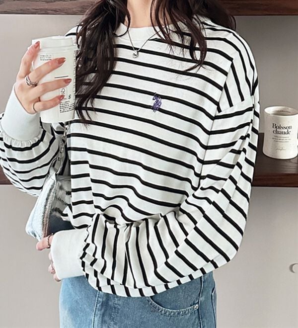 GeeRA（ジーラ）の「【Ｕ．Ｓ．　ＰＯＬＯ　ＡＳＳＮ．】配色ラインロンＴ（カットソー）」｜詳細画像