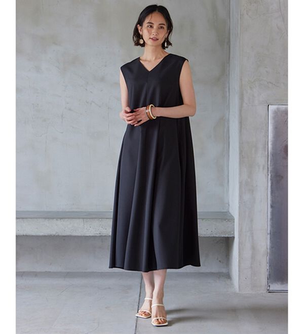 RANAN（ラナン）の「ひんやり！麻調合繊フレアーワンピース（その他ワンピース）」｜詳細画像