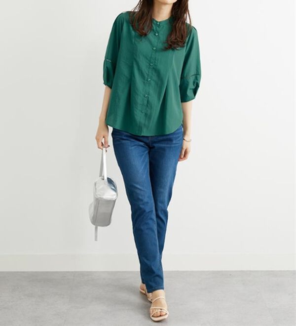 BELLUNA（ベルーナ）の「エアリービンテージ素材タック使いブラウス（ブラウス）」｜詳細画像