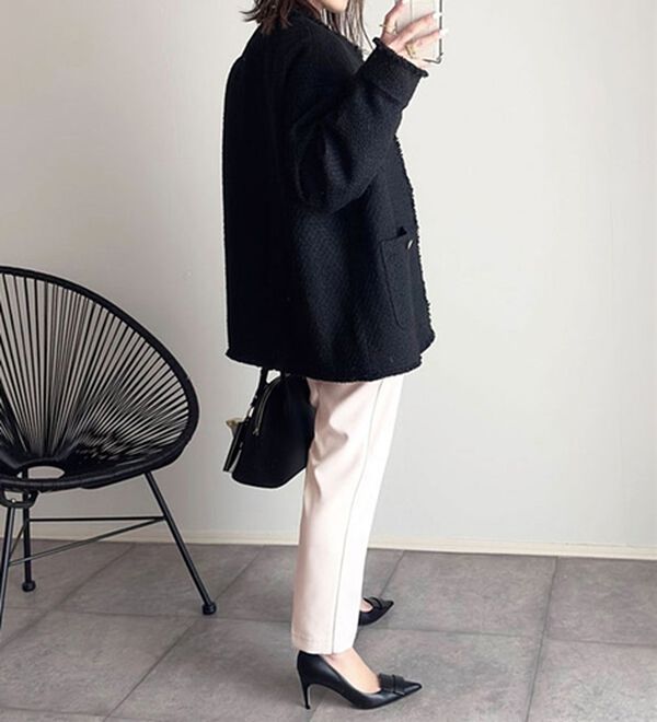 BELLUNA（ベルーナ）の「サイドラインテーパードパンツ（フルレングスパンツ）」｜詳細画像