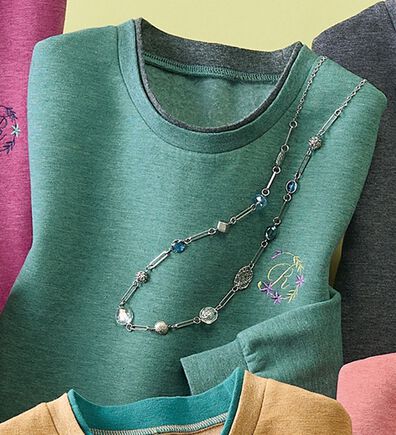 ルフラン（ルフラン）の「選べる！あったか配色ロングプルオーバー（カットソー）」