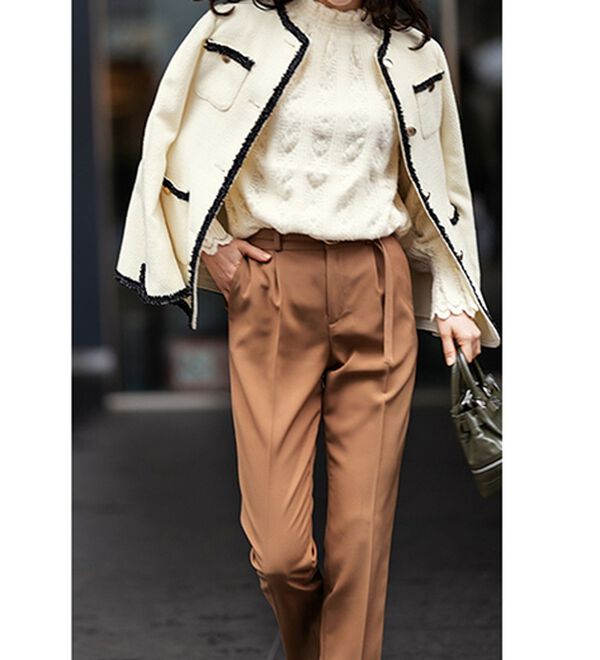 RANAN（ラナン）の「起毛レースハイネックブラウス（カットソー）」｜詳細画像