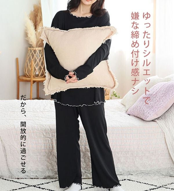 A HAPPY MARILYN（アハッピーマリリン）の「【大きいサイズ】【Ｌ～８Ｌ】くつろぎ時間を快適・オシャレにするルームウエア【エブリデイＲｉｂ】（パジャマ・ルームウェア）」｜詳細画像