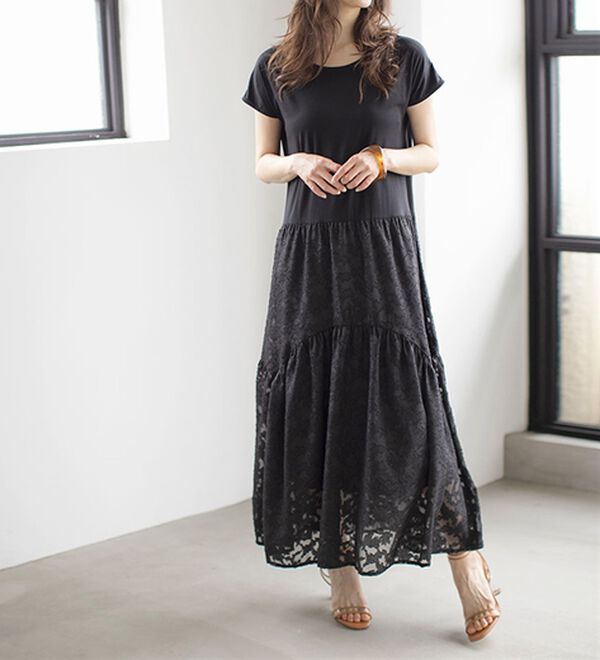 CADUNE ジャガードドッキングワンピース CADUNE（カデュネ）の「ジャガードドッキングワンピース（ワンピース