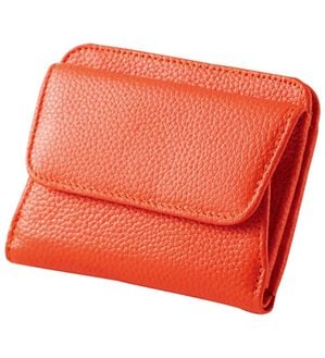 「牛革コンパクト財布（財布・パスケース）」｜オレンジ