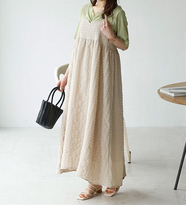 GeeRA（ジーラ）の「ぽこぽこエンボス素材キャミワンピース（その他ワンピース）」｜詳細画像