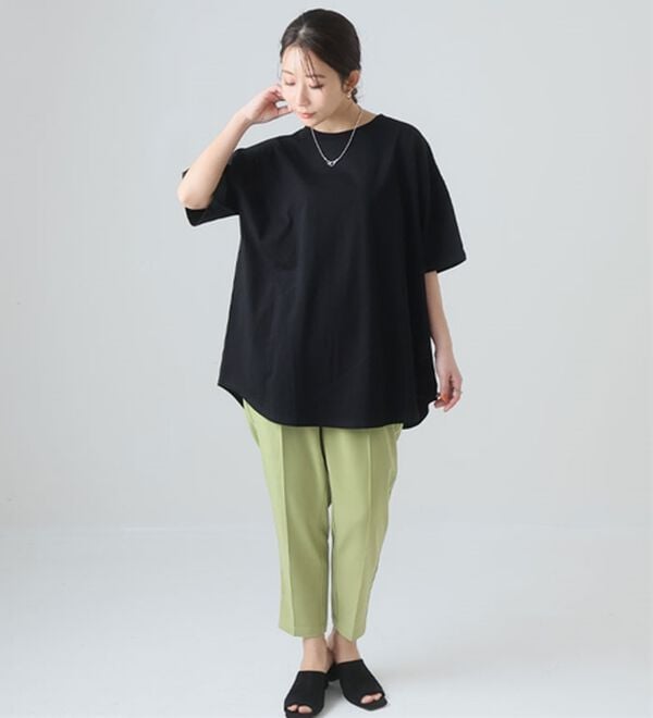A HAPPY MARILYN（アハッピーマリリン）の「【大きいサイズ】【Ｌ～９Ｌ／選べるタイプ】綿１００％ロングＴシャツ（Tシャツ）」｜詳細画像
