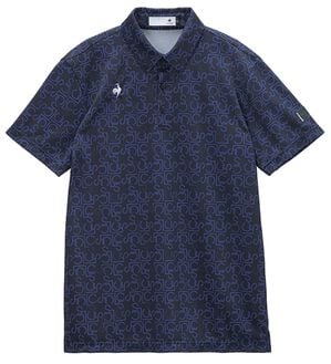 「＜ルコック＞モノグラム柄半袖シャツ（メンズシャツ）」｜ネイビー