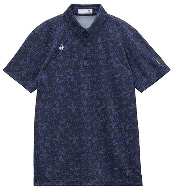 「＜ルコック＞モノグラム柄半袖シャツ（メンズシャツ）」｜ネイビー