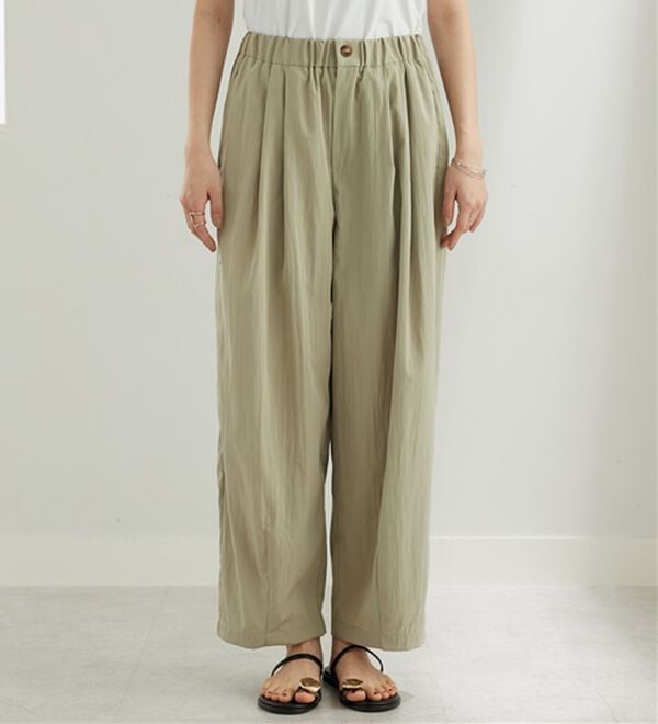 BELLUNA（ベルーナ）の「ビンテージ調タックワイドパンツ（ワイドパンツ・ガウチョ）」｜詳細画像