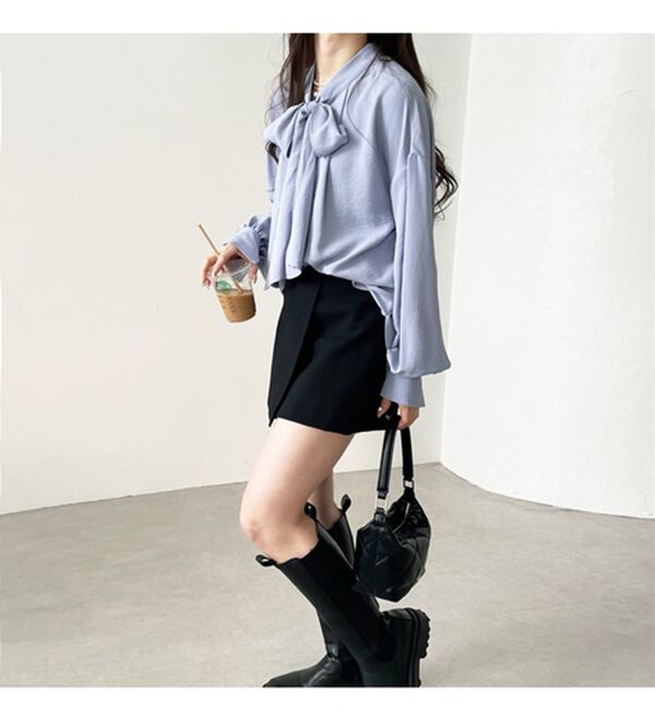 GeeRA（ジーラ）の「前後２ｗａｙボウタイブラウス（ブラウス）」｜詳細画像