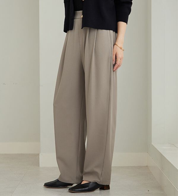 GeeRA（ジーラ）の「【再入荷】オンオフ着られる！カーブパンツ（フルレングスパンツ）」｜詳細画像