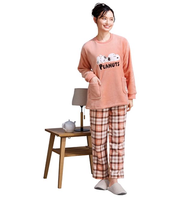 LAVIENNE（ラヴィエンヌ）の「＜ＰＥＡＮＵＴＳ＞ふわもこフリースパジャマ（パジャマ・ルームウェア）」｜詳細画像