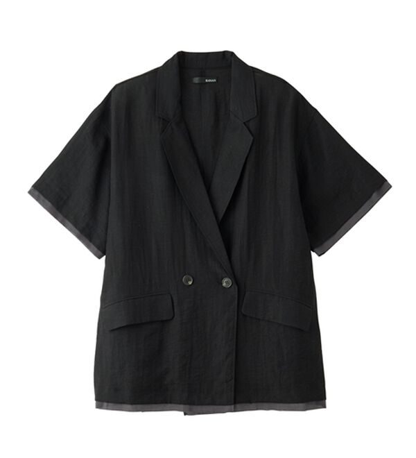 RANAN（ラナン）の「ハーフスリーブシアーシャツジャケット（テーラードジャケット）」｜詳細画像