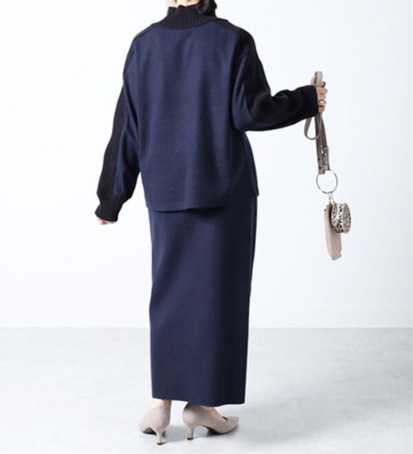 BELLUNA（ベルーナ）の「＜セットアップ対応＞メルトン素材リブ切替プルオーバー（セットアップ）」｜詳細画像