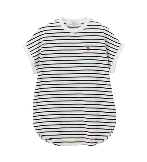 GeeRA（ジーラ）の「【新色追加】【ＵＳ．ＰＯＬＯ．ＡＳＳＮ】綿100％フレンチスリーブＴシャツ（Tシャツ）」｜詳細画像