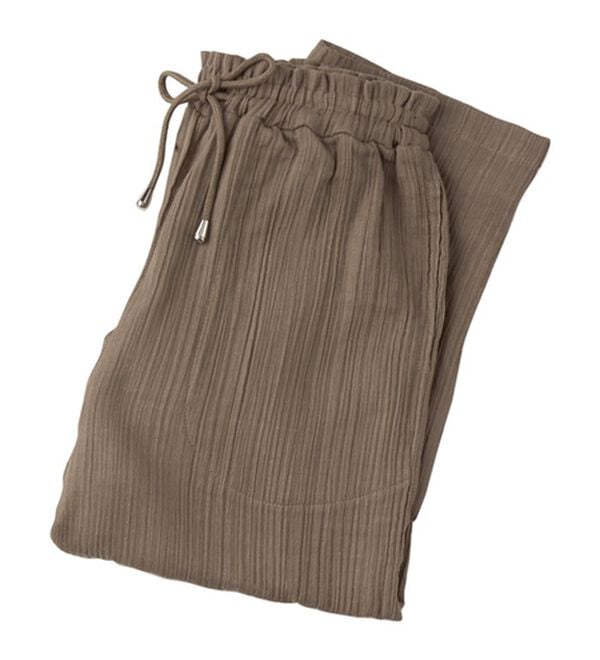 BELLUNA（ベルーナ）の「はき心地抜群！楊柳ダブルガーゼパンツ（その他パンツ）」｜詳細画像