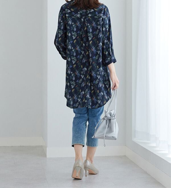 BELLUNA（ベルーナ）の「レーヨン素材ピンタック使いワンピース（その他ワンピース）」｜詳細画像