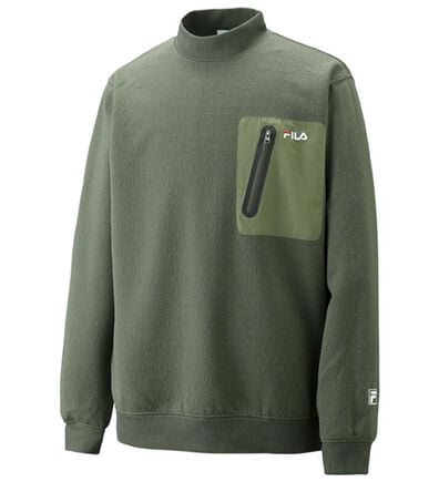 「＜フィラ＞ふくれジャカードハイネックトレーナー（メンズトレーナー）」