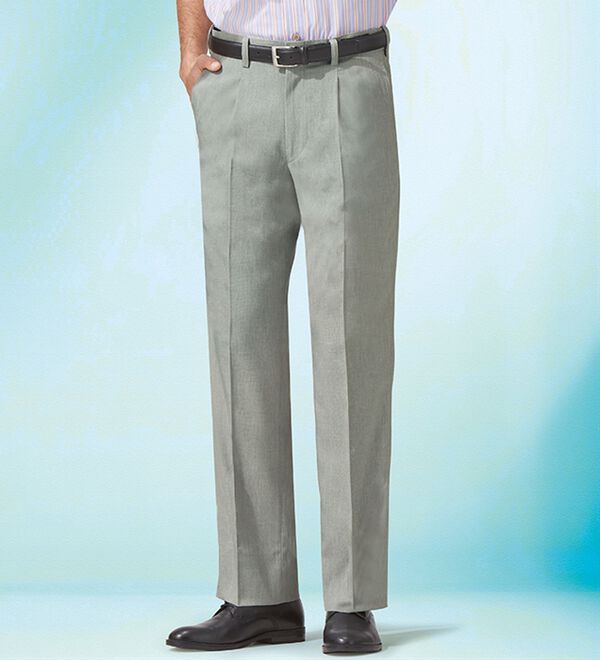 「【３本組】＜コムルヴァン・オム＞裾上げ済夏のモノトーンスラックス（メンズフルレングスパンツ）」｜詳細画像