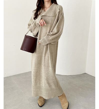 GeeRA（ジーラ）の「アシメボタンニットワンピース（ニットワンピース）」