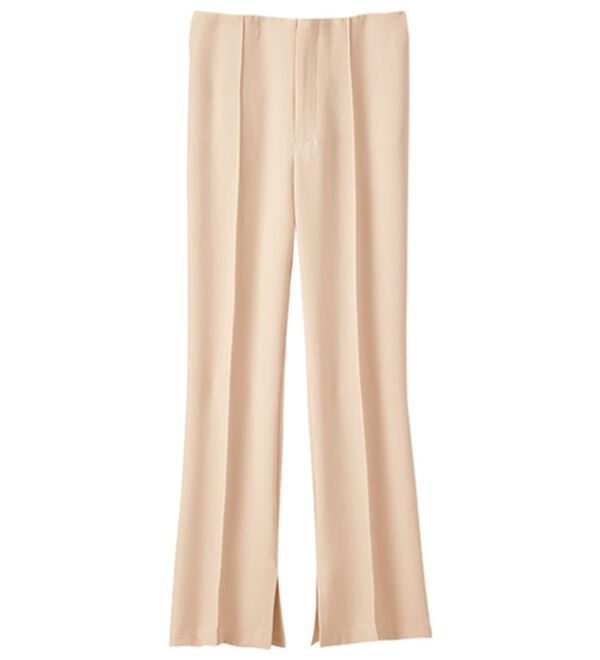 BELLUNA（ベルーナ）の「ダブルクロス素材スリットデザインパンツ（フルレングスパンツ）」｜アイボリー