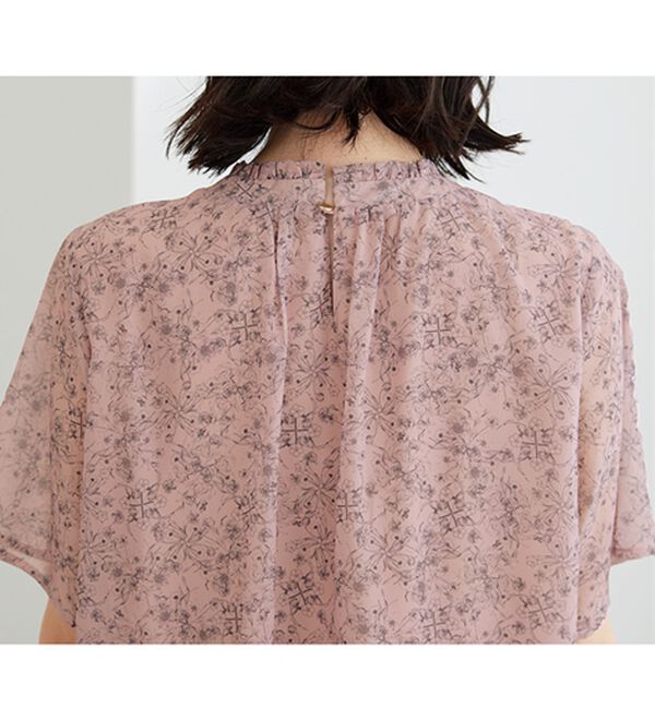 BELLUNA（ベルーナ）の「〈日比谷花壇〉フリル衿シフォンブラウス（ブラウス）」｜詳細画像