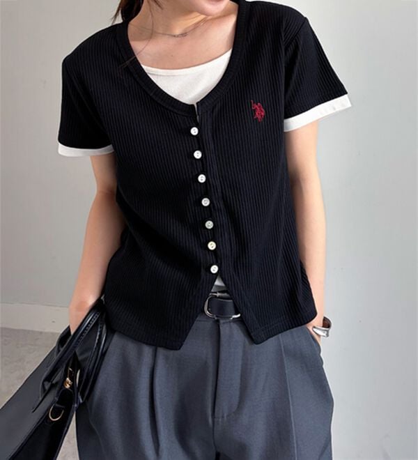 RANAN（ラナン）の「＜U.S.POLO ASSN.＞バイカラーレイヤード風カットソーTシャツ（カットソー）」｜詳細画像