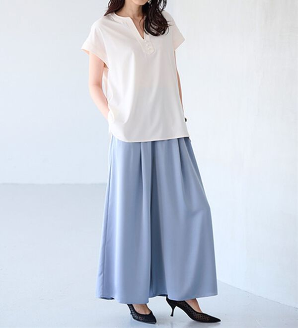 RANAN（ラナン）の「サテンワイドパンツ（ワイドパンツ・ガウチョ）」｜詳細画像