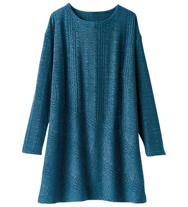 BELLUNA（ベルーナ）の「杢調ランダムテレコ切替チュニック（チュニック）」｜詳細画像