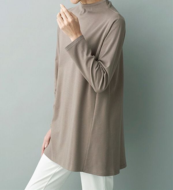 BELLUNA（ベルーナ）の「艶やかコットン１００％チュニック（チュニック）」｜詳細画像