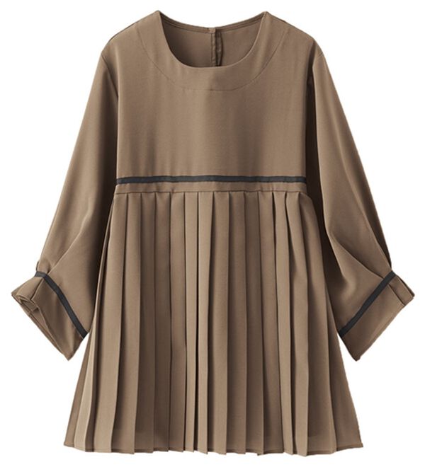 BELLUNA（ベルーナ）の「【Ｌａｇｒｉｌｕａ】配色ライン使いタックデザインブラウス（ブラウス）」｜詳細画像