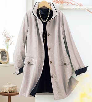 ルフラン（ルフラン）の「配色ピンソニック素材コート＜グラテル＞（ハーフコート）」｜詳細画像