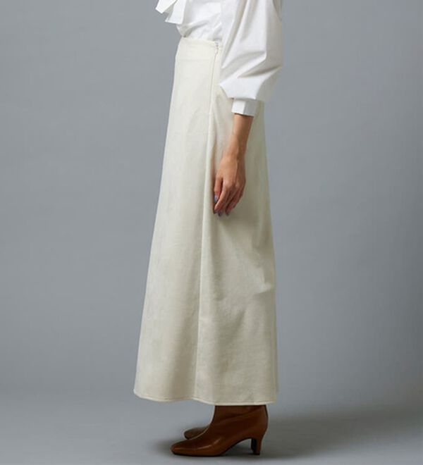 Pierrot（ピエロ）の「【Pierrot限定サイズ】フェイクスエードナロースカート（ロングスカート）」｜詳細画像