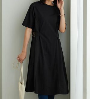 BELLUNA（ベルーナ）の「サイドバックル異素材切替ワンピース（その他ワンピース）」｜詳細画像