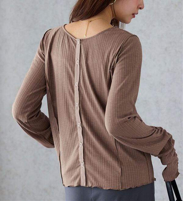 Viola e Viola（ヴィオラ エ ヴィオラ）の「針抜きシアードットボタンカーデ（その他カーディガン）」｜詳細画像