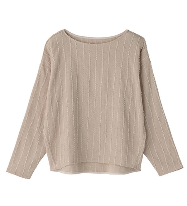 GeeRA（ジーラ）の「シャギージャカードボートネックカットソー（カットソー）」｜詳細画像