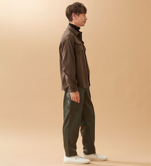 「メルトンジャージシャツジャケット（メンズシャツ）」｜詳細画像