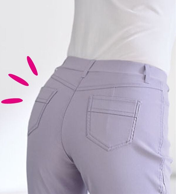 BELLUNA（ベルーナ）の「美脚見せ！冷感ストレッチフレアパンツ（フルレングスパンツ）」｜詳細画像