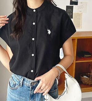 GeeRA（ジーラ）の「【ＵＳ．ＰＯＬＯ．ＡＳＳＮ】フレンチスリーブシャツ（シャツ）」｜詳細画像