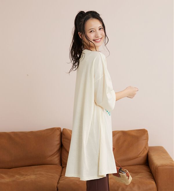 BELLUNA（ベルーナ）の「＜Ｄｉｓｎｅｙ＞【ミッキー】ビッグ7分袖プリントTシャツ（Tシャツ）」｜詳細画像