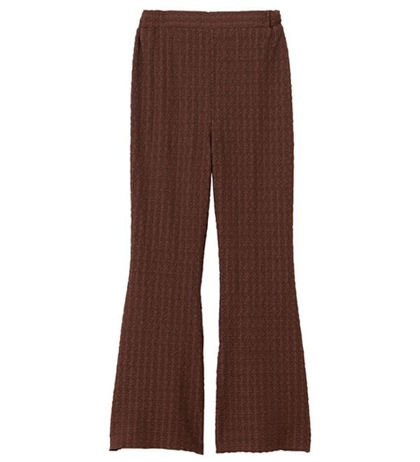 GeeRA（ジーラ）の「レース見えセミフレアイージーパンツ（フルレングスパンツ）」｜詳細画像