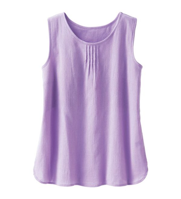 「【４色組】１枚で過ごせる綿１００％楊柳インナー（肌着・インナーウェア）」｜詳細画像