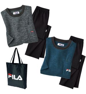 「【３点セット】＜フィラ＞お買得ルームウェア３点セット（メンズシャツ）」｜暖かフリース3点セット