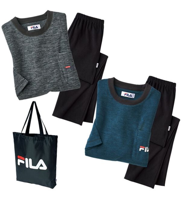 「【３点セット】＜フィラ＞お買得ルームウェア３点セット（メンズシャツ）」｜暖かフリース3点セット