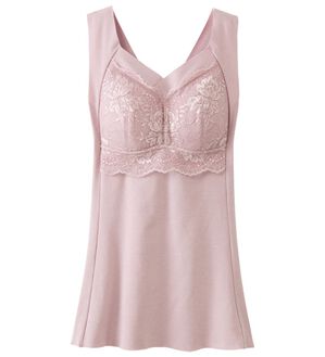 LAVIENNE（ラヴィエンヌ）の「楽なママお出かけカップ付インナー（ブラトップ・カップ付きインナー）」｜コットンピンク