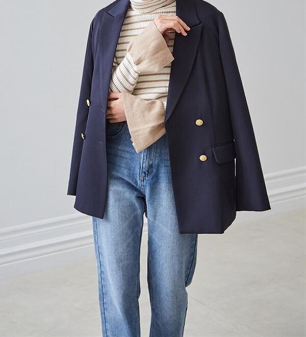 RANAN（ラナン）の「＜ムースタッチ＞洗える！バイカラータートルリブニット（ニット・セーター）」｜詳細画像