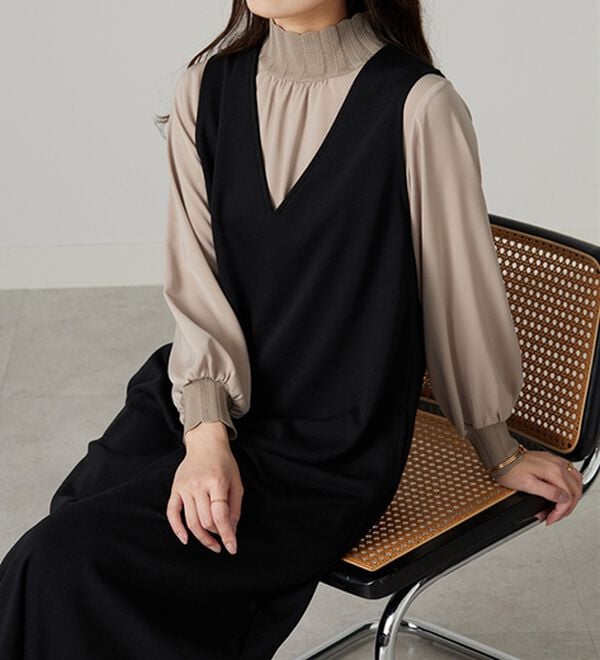 BELLUNA（ベルーナ）の「リブニット使いチュニック（チュニック）」｜詳細画像