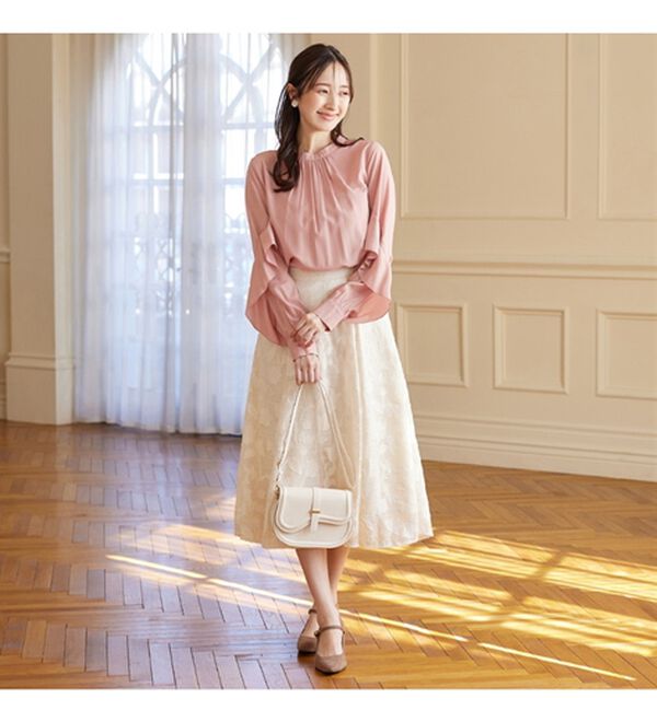 alotta（アロッタ）の「フリル袖プチハイネックブラウス（ブラウス）」｜詳細画像